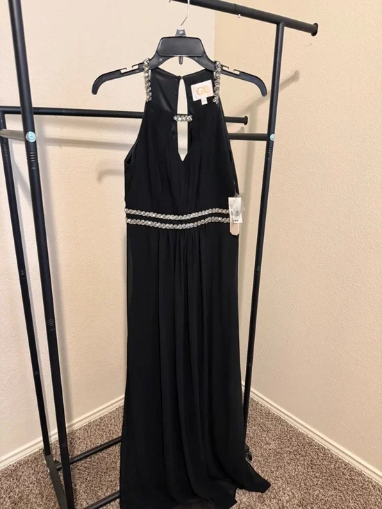 Gianni Bini Black Beaded Halter Maxi Dress - Picture 5 of 8